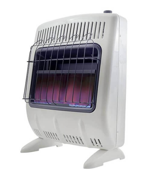 Heatstar 20,000 BTU Blue Flame Vent Free Heater w/Thermostat, Blower & Stand