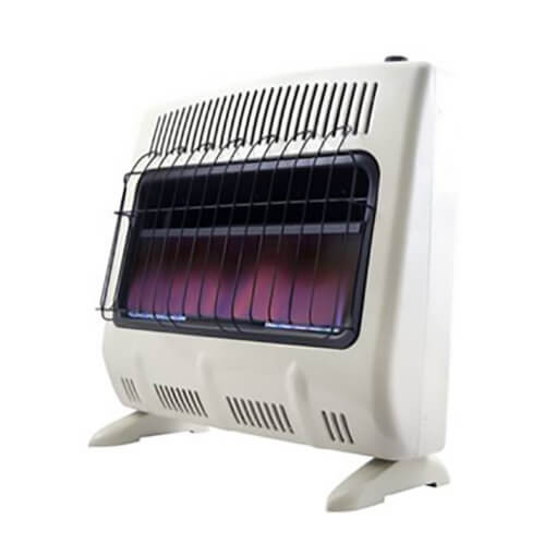 Heatstar 30,000 BTU Blue Flame Vent Free Heater w/Thermostat, Blower & Stand