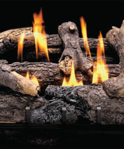 Heatmaster Charred Rustic Oak Vent Free Gas Log