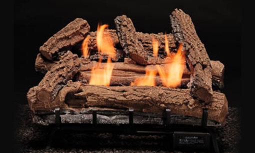Heatmaster Regular Oak Vent Free Gas Log